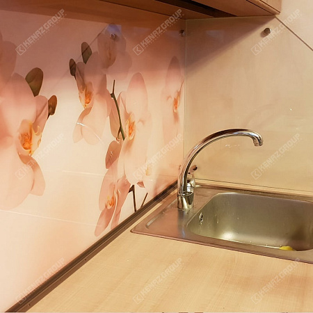 Фото - Скинали из стекла с цветами  от KenazGroup.pro