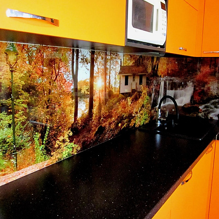 Фото - Скинали из стекла для яркой кухни  от KenazGroup.pro