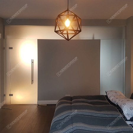 Фото - Цельностеклянная перегородка из матового стекла от KenazGroup.pro