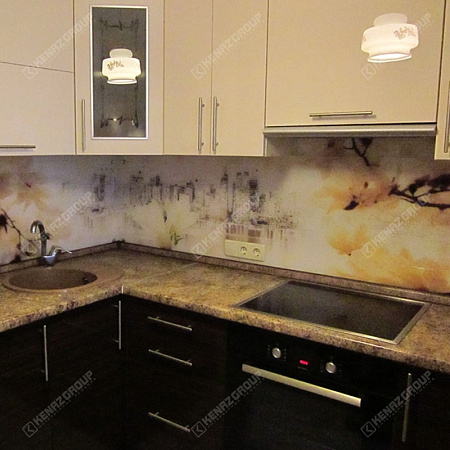 Фото - Скинали из стекла с изображением цветов  от KenazGroup.pro