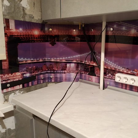 Фото - Скинали из стекла с изображением города  от KenazGroup.pro