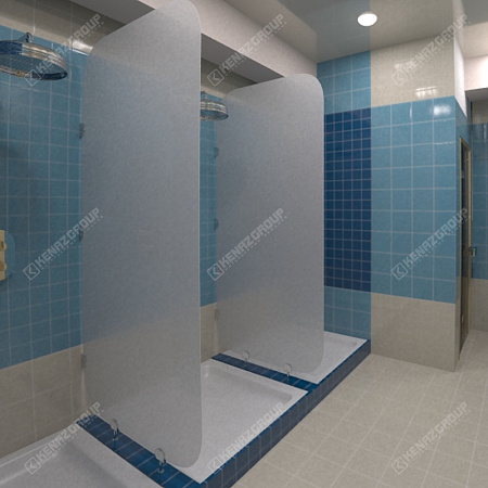 Фото - Душевая открытая из матового стекла от KenazGroup.pro