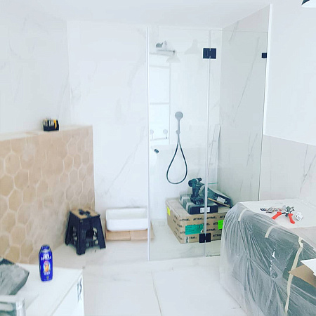 Фото - Душевая в нишу со складными дверями от KenazGroup.pro