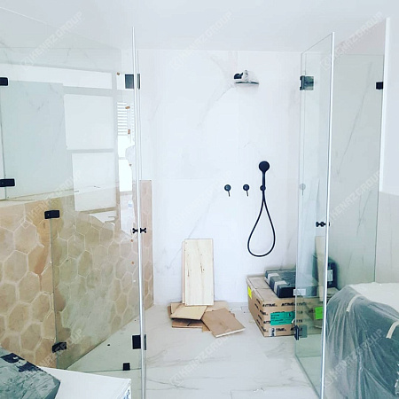 Фото - Душевая в нишу со складными дверями от KenazGroup.pro