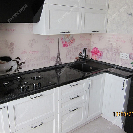 Фото - Скинали из стекла для белой кухни  от KenazGroup.pro