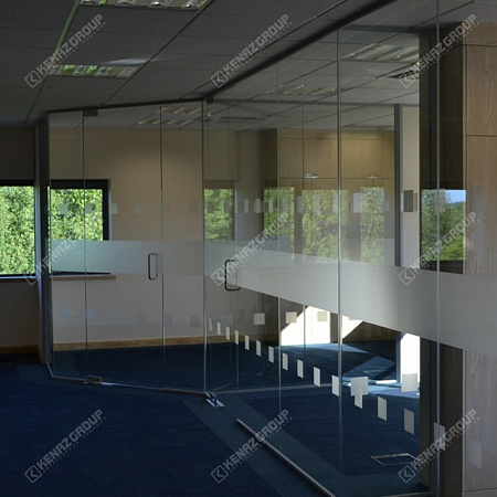 Фото - Перегородка цельностеклянная с нанесением изображения  от KenazGroup.pro