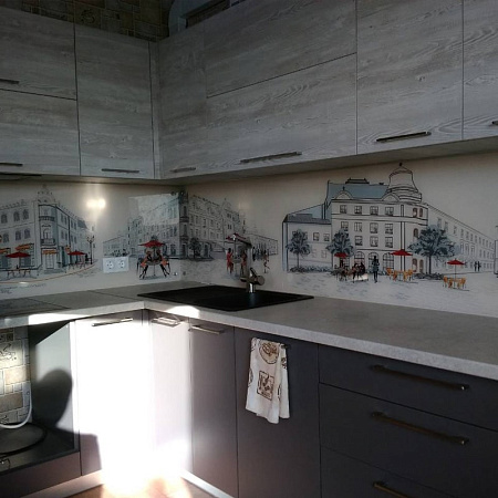 Фото - Скинали из стекла в кухню  от KenazGroup.pro