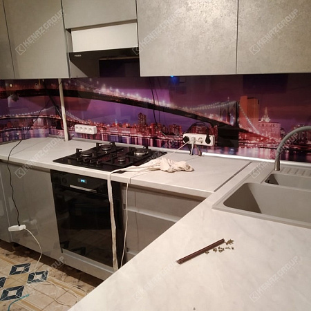 Фото - Скинали из стекла с изображением города  от KenazGroup.pro