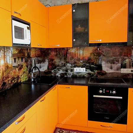 Фото - Скинали из стекла для яркой кухни  от KenazGroup.pro