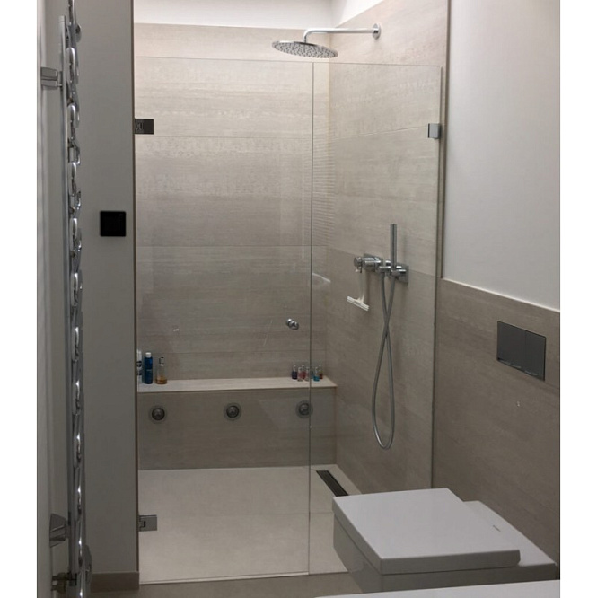 Линейная распашная душевая с добором K102 | Kenazgroup.pro